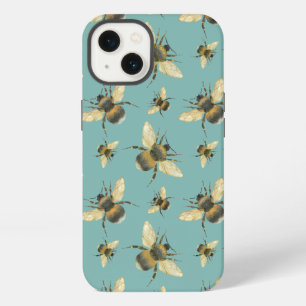 Watercolor Bee Pattern iPhone / iPad case