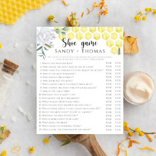 Watercolor bee - Shoe game bridal shower game