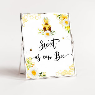 Watercolor Bee Sweet as can bee Dessert table Poster
