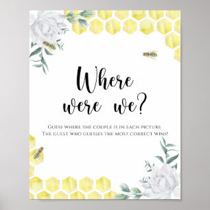 Watercolor bee - Where Were We Poster