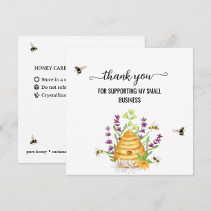 Watercolor BeeKeeper Honey Apairist Thank You Card