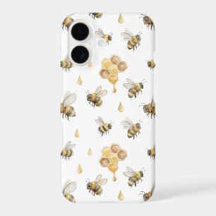 Watercolor Bees & Honeycomb Pattern Case-Mate