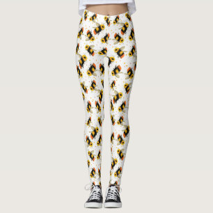 Watercolor Bees Leggings