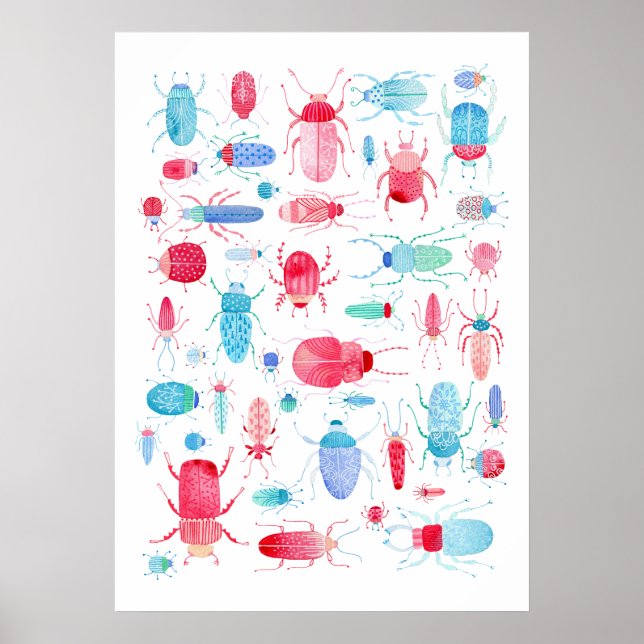 Watercolor Beetle Poster (Front)