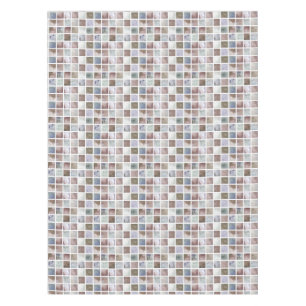 Watercolor . Beige and grey squares . Tablecloth
