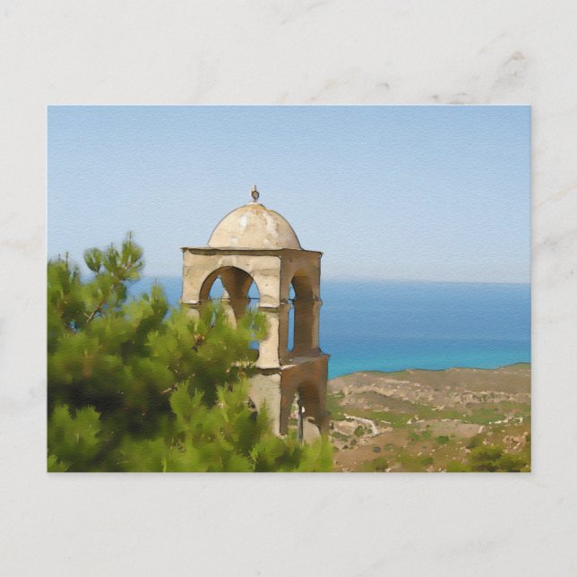 Watercolor bell tower postcard (Front)