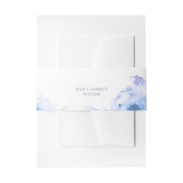 Watercolor Belly Bands Wedding Invitations Invitation Belly Band (Front Example)
