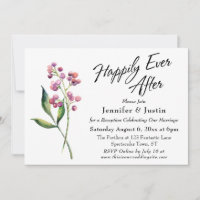 Watercolor Berries & Buds Happily Ever After