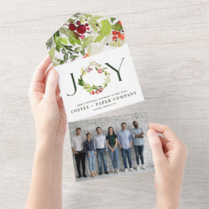 Watercolor Berries corporate joy photo All In One Invitation