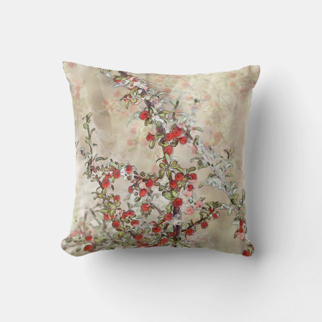 Watercolor Berries Pillow (Front)
