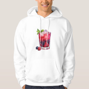 Watercolor Berry Cocktail with Mint Drink Hoodie