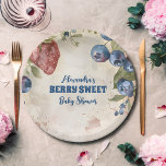 Watercolor Berry Sweet Baby Shower Paper Plate<br><div class="desc">Add a delightful touch of sweetness to your baby shower with our Blueberry Berry Sweet Baby Shower Paper Plates. These charming plates feature adorable blueberry illustrations and vibrant berry-themed accents, perfect for creating a whimsical atmosphere at your celebration. Crafted from durable paper material, our plates offer both practicality and charm....</div>