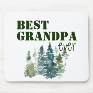 Watercolor Best Grandpa Ever Mouse Pad