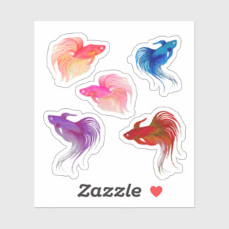 Watercolor Betta Fish