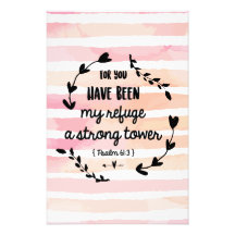 Watercolor Bible Journalling Psalms Quote Christia