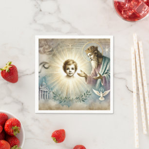 Watercolor Biblical Prophecy of Jesus Decoupage Napkin