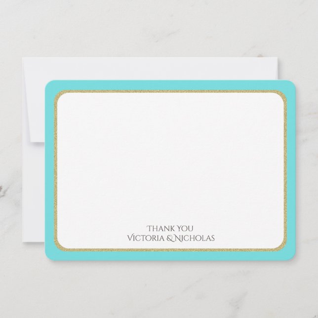 Watercolor Bicycle with Basket Thank You Card (Front)