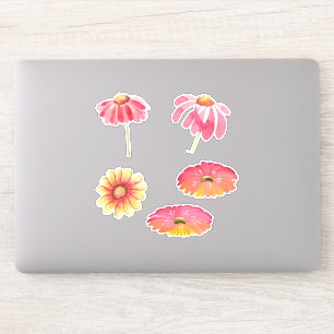 Watercolor big flowers Minimalist Cute