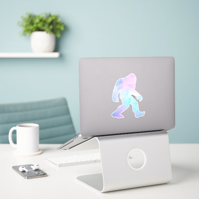 Watercolor Bigfoot  (Laptop On Desk)