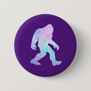 Watercolor Bigfoot       6 Cm Round Badge