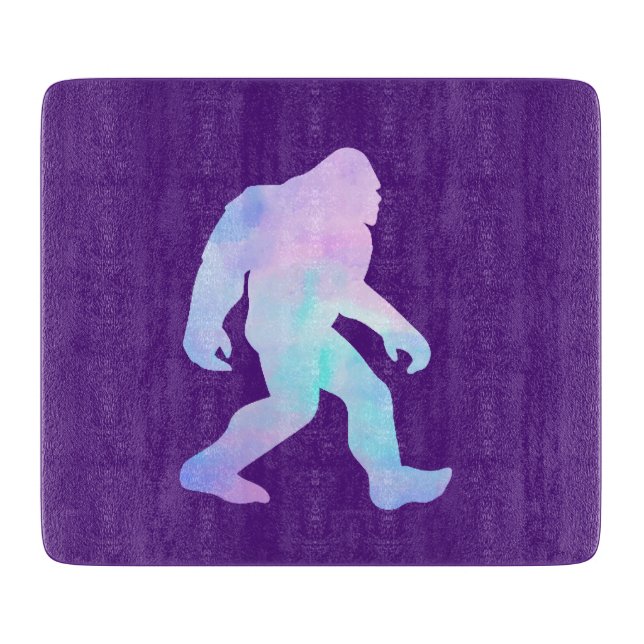 Watercolor Bigfoot      Cutting Board (Front)