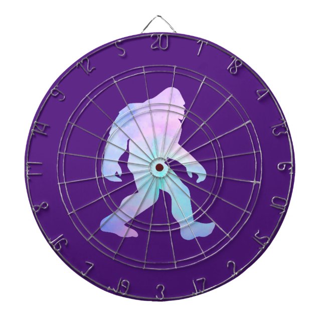 Watercolor Bigfoot Dartboard (Front)