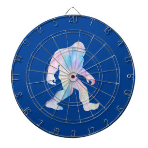 Watercolor Bigfoot Dartboard