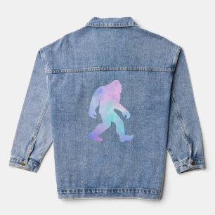 Watercolor Bigfoot Denim Jacket