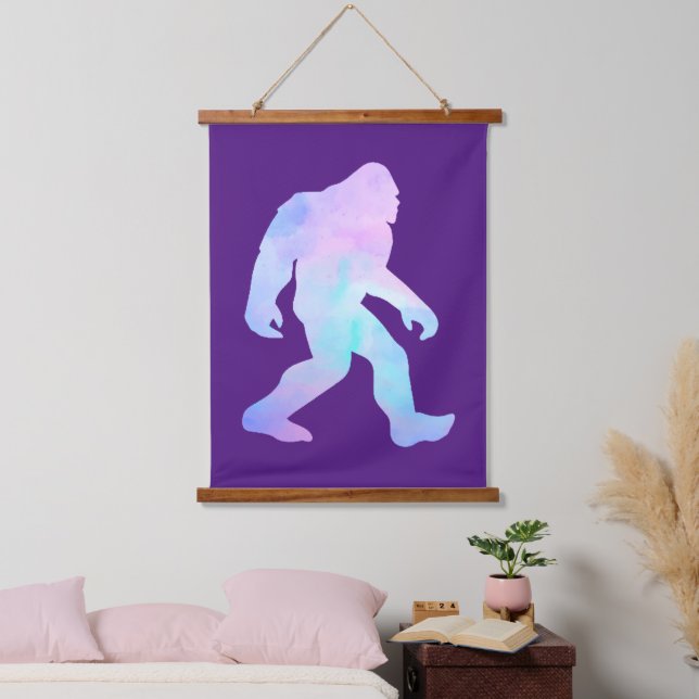 Watercolor Bigfoot      Hanging Tapestry (Bedroom)