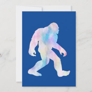 Watercolor Bigfoot Invitation