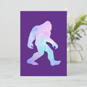 Watercolor Bigfoot       Invitation