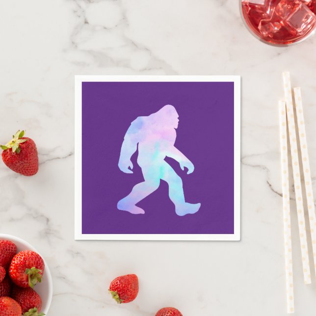 Watercolor Bigfoot       Napkin (Insitu)