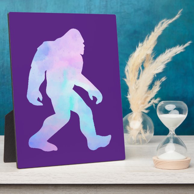 Watercolor Bigfoot      Plaque (Side)