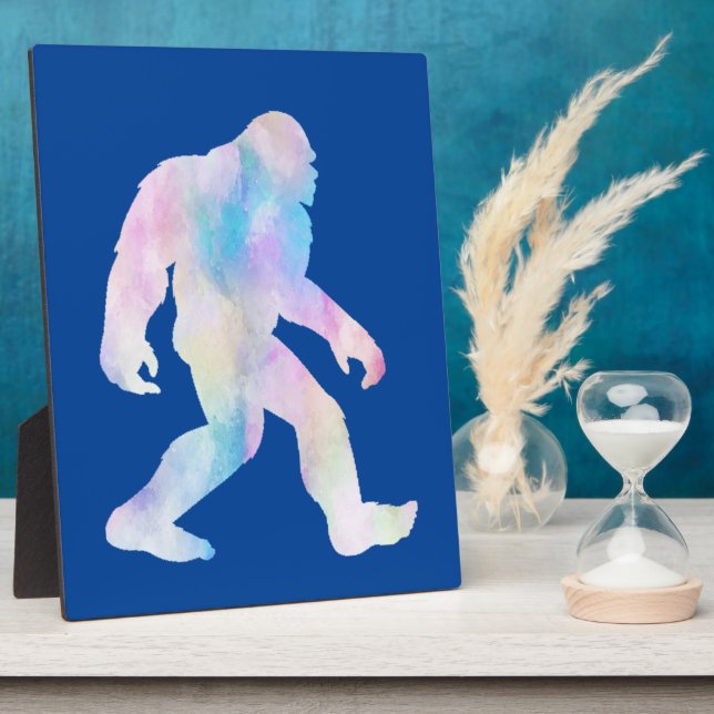 Watercolor Bigfoot       Plaque (Side)