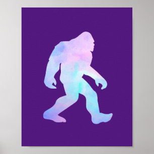 Watercolor Bigfoot       Poster