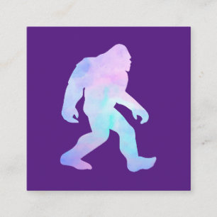 Watercolor Bigfoot Square Business Card