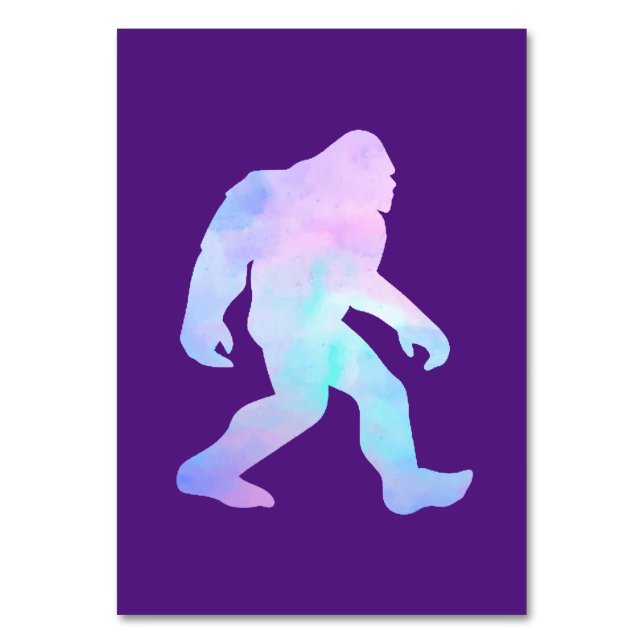 Watercolor Bigfoot       Table Number (Front)