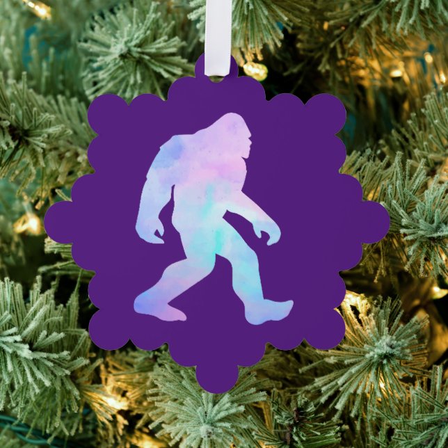 Watercolor Bigfoot Tree Decoration Card (Insitu (Tree))