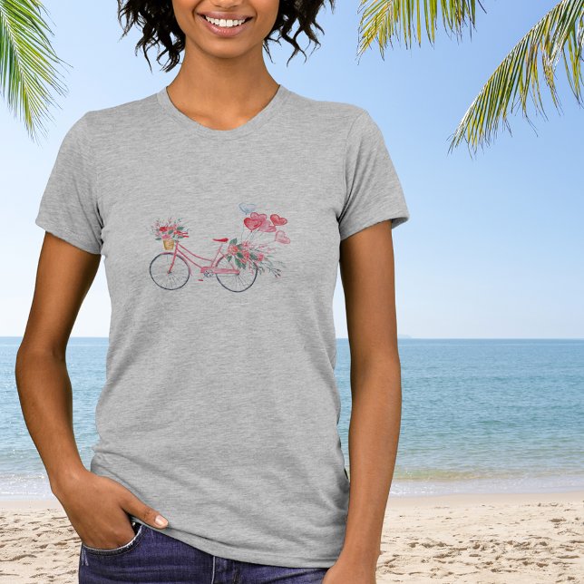 Watercolor Bike & Balloons T-Shirt (Creator Uploaded)