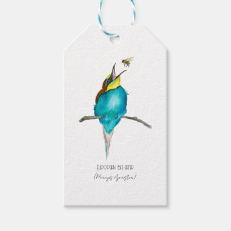 Watercolor bird (European bee-eater) Gift Tags