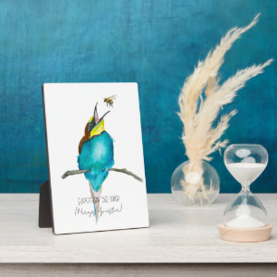 Watercolor bird (European bee-eater) Plaque