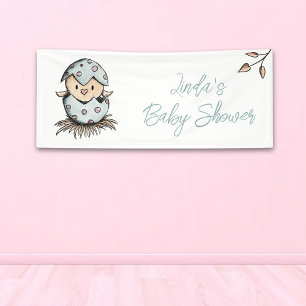 Watercolor Bird Gender Neutral Baby Shower Banner