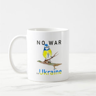 Watercolor bird No war in Ukraine T-Shirt Coffee Mug