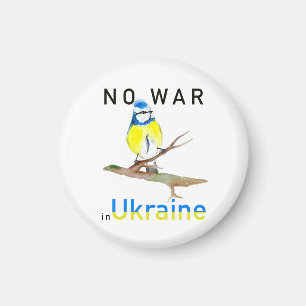 Watercolor bird No war in Ukraine Tote Bag Noteboo Magnet