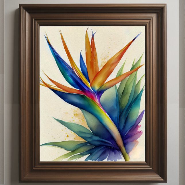 Watercolor Bird of Paradise 4:5 Poster (Creator Uploaded)