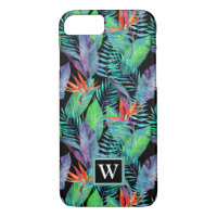 Watercolor Bird Of Paradise | Add Your Initial