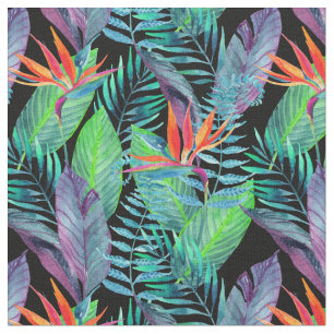 Watercolor Bird Of Paradise Fabric