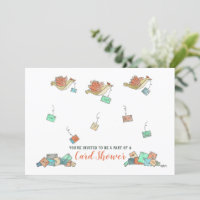 Watercolor Birds Delivering Mail Card Shower