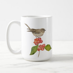Watercolor birds "Sylvia curruca" Coffee Mug