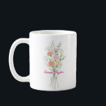 Watercolor Birth Flower Carnation Personalized Mug<br><div class="desc">Celebrate a special connection with our Watercolor Birth Flower Personalized Mug. Featuring a floral illustration that represents the unique beauty of their birth month, this mug blends artistic flair with everyday functionality. The soft, ethereal watercolor textures pop against the crisp ceramic, creating a piece that feels more like a work...</div>